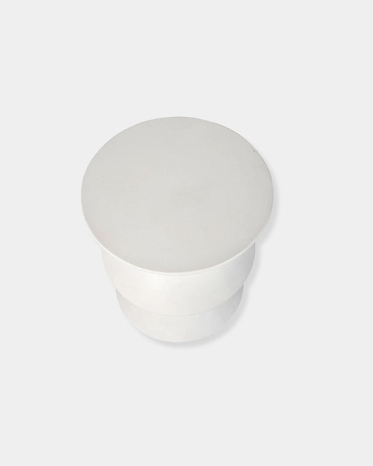 CONCRETE INVERTED SIDE TABLE - WHITE