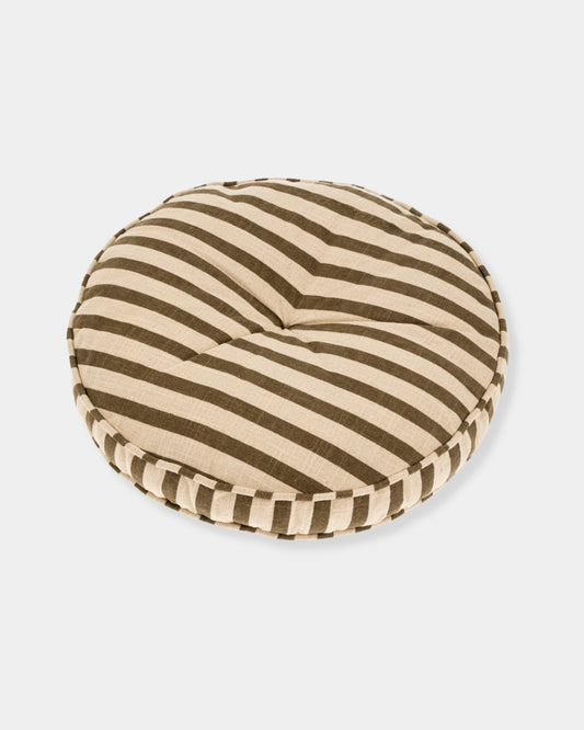 AWNING STRIPE CHAIR CUSHION - STONE