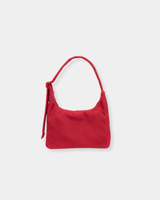 MINI NYLON SHOULDER BAG - CANDY APPLE RED