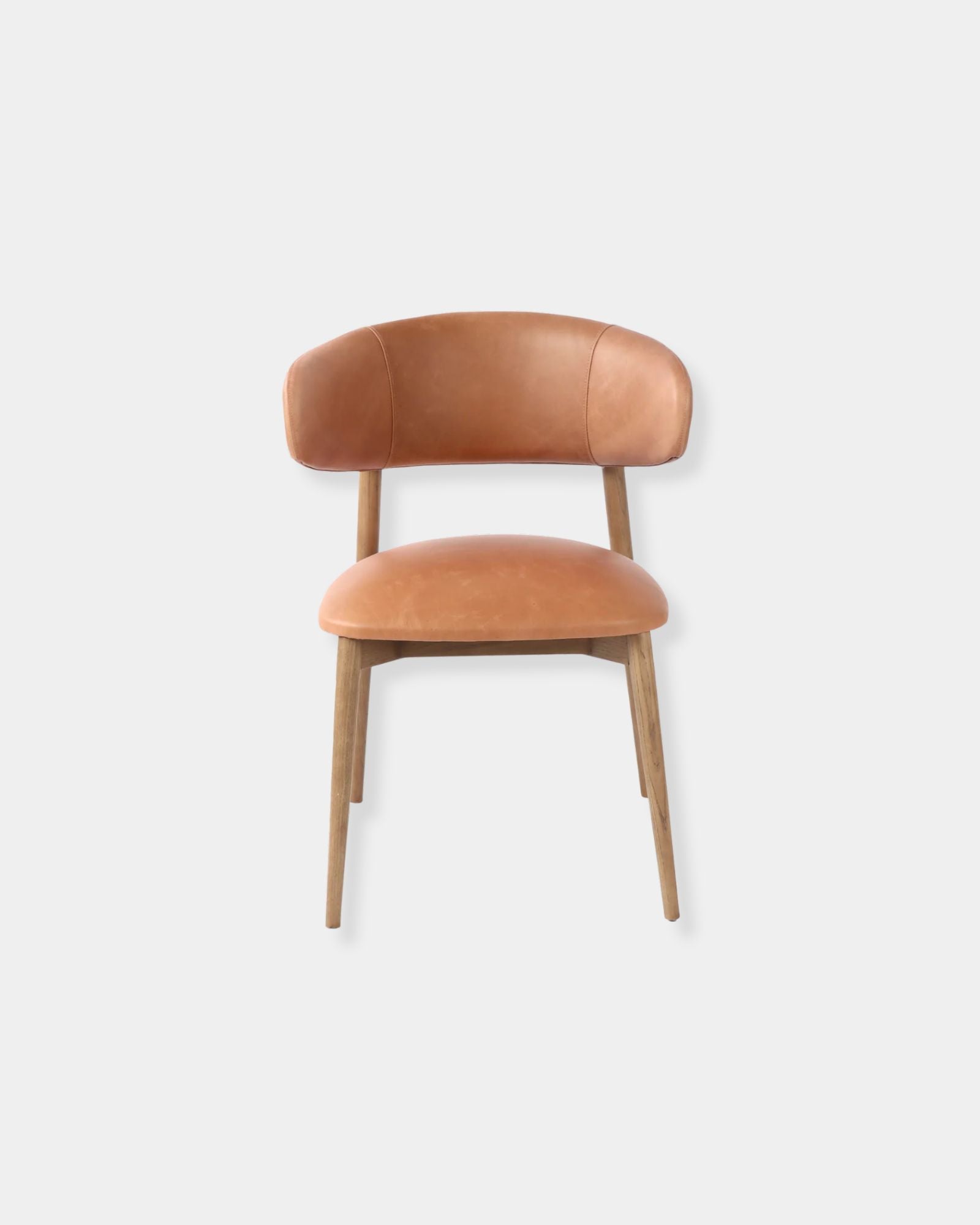 MILO LEATHER CHAIR - HAZELNUT