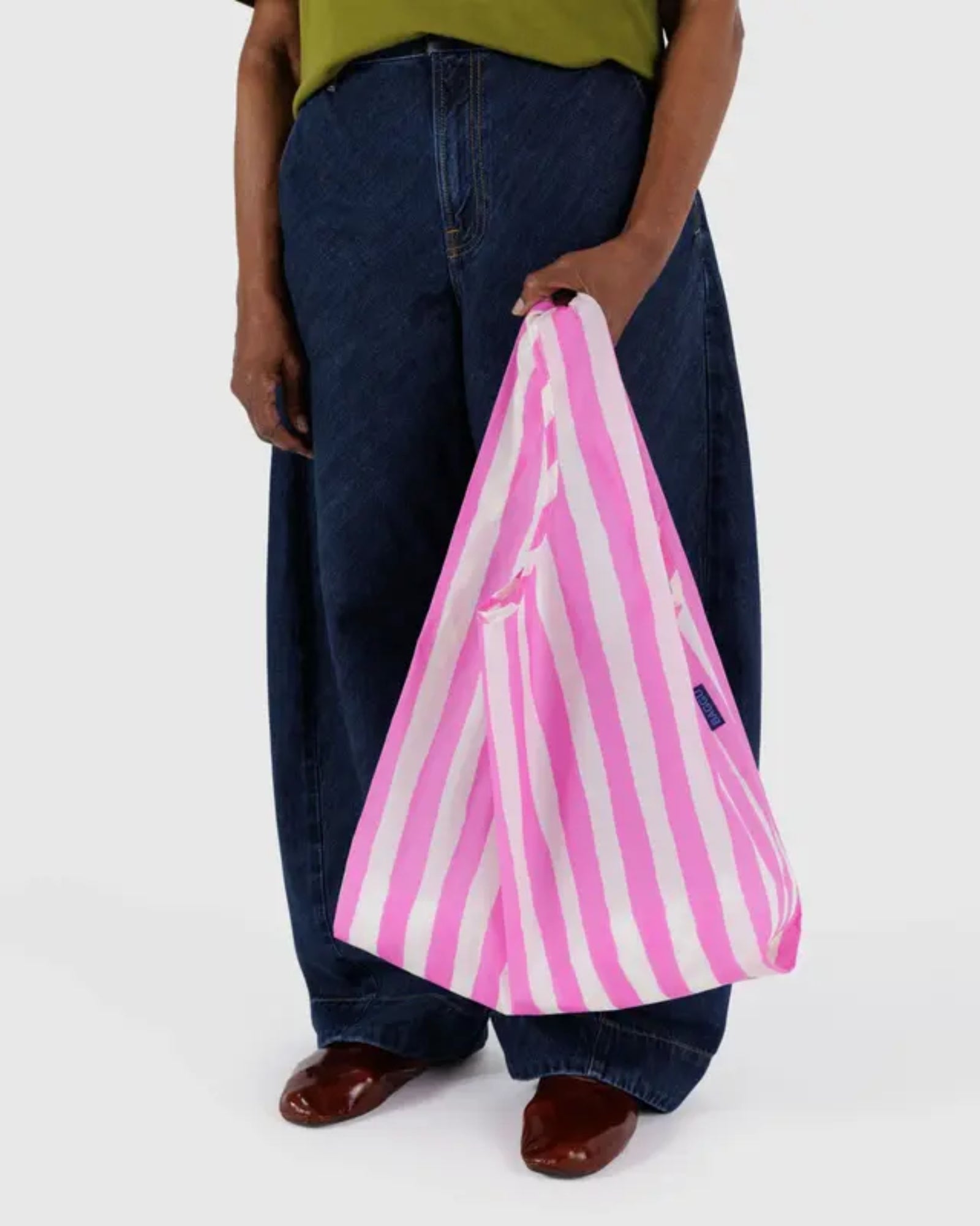 STANDARD BAGGU - PINK PAINTED STRIPE