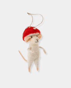 MUSHROOM MOUSE ORNAMENT