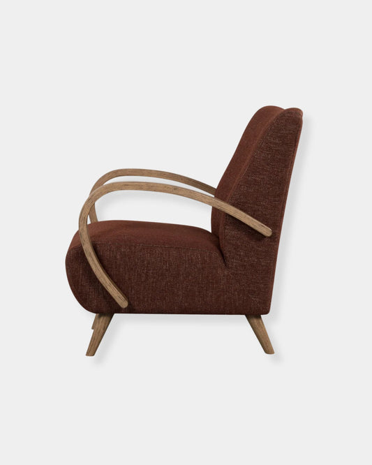 LOUIS CLUB CHAIR - TEXTURED CHOCO