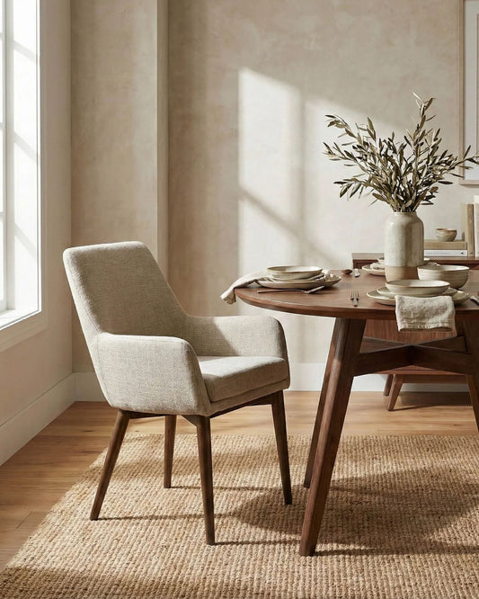 FRITZ ARM CHAIR TAUPE - SET OF 2