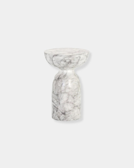 GOYA END TABLE - WHITE MARBLE