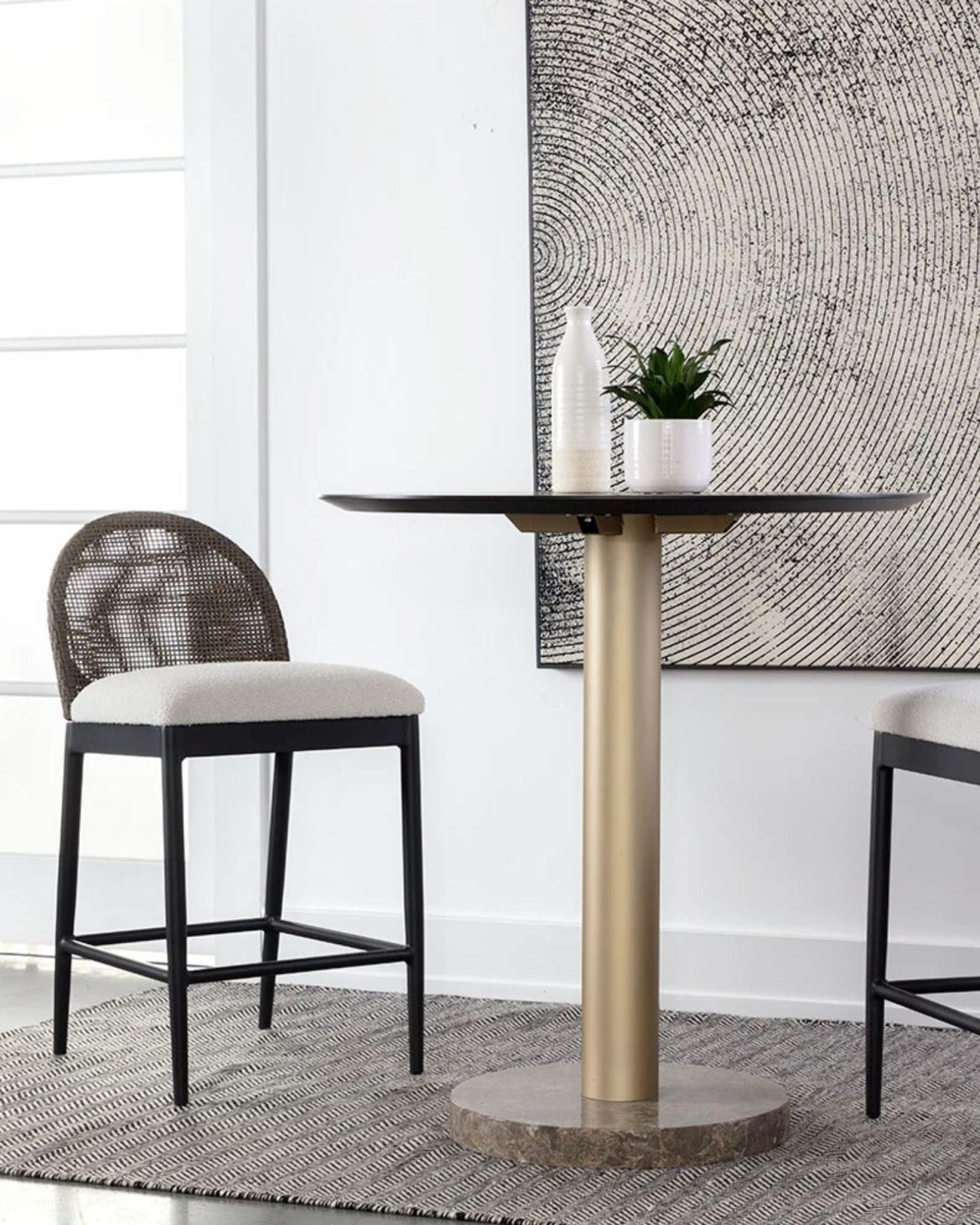 CALANDRI COUNTER STOOL - BLACK | Stonewaters