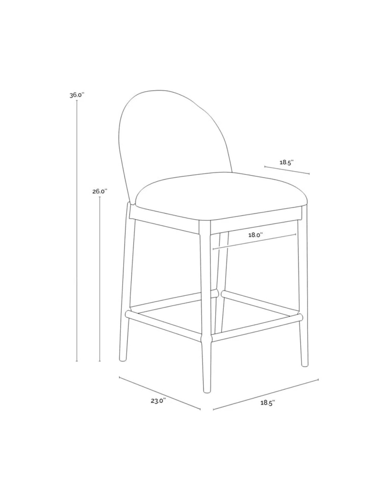 CALANDRI COUNTER STOOL - BLACK | Stonewaters
