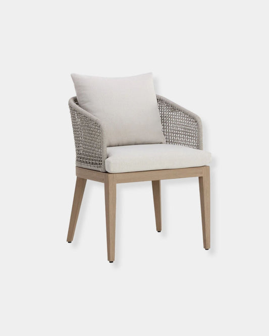 CAPRI DINING ARMCHAIR - DRIFT BROWN | Stonewaters