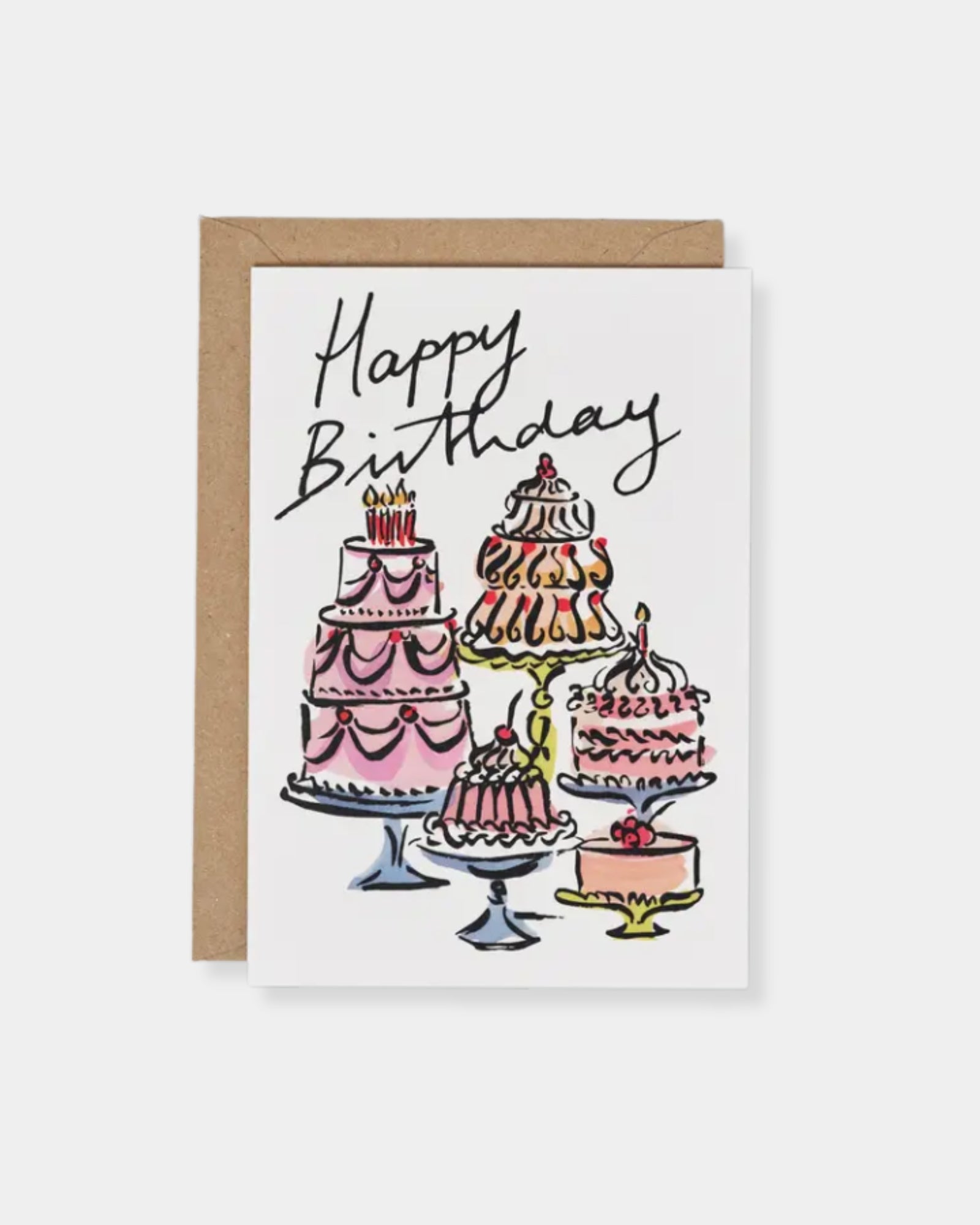 HAPPY BIRTHDAY CAKES - CARD