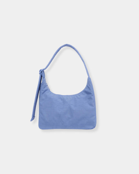 MINI NYLON SHOULDER BAG - CORNFLOWER