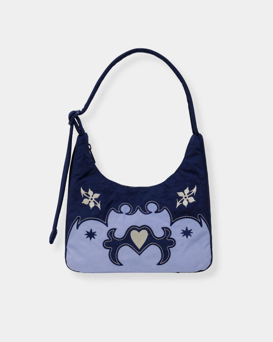 MINI NYLON SHOULDER BAG - WESTERN APPLIQUE