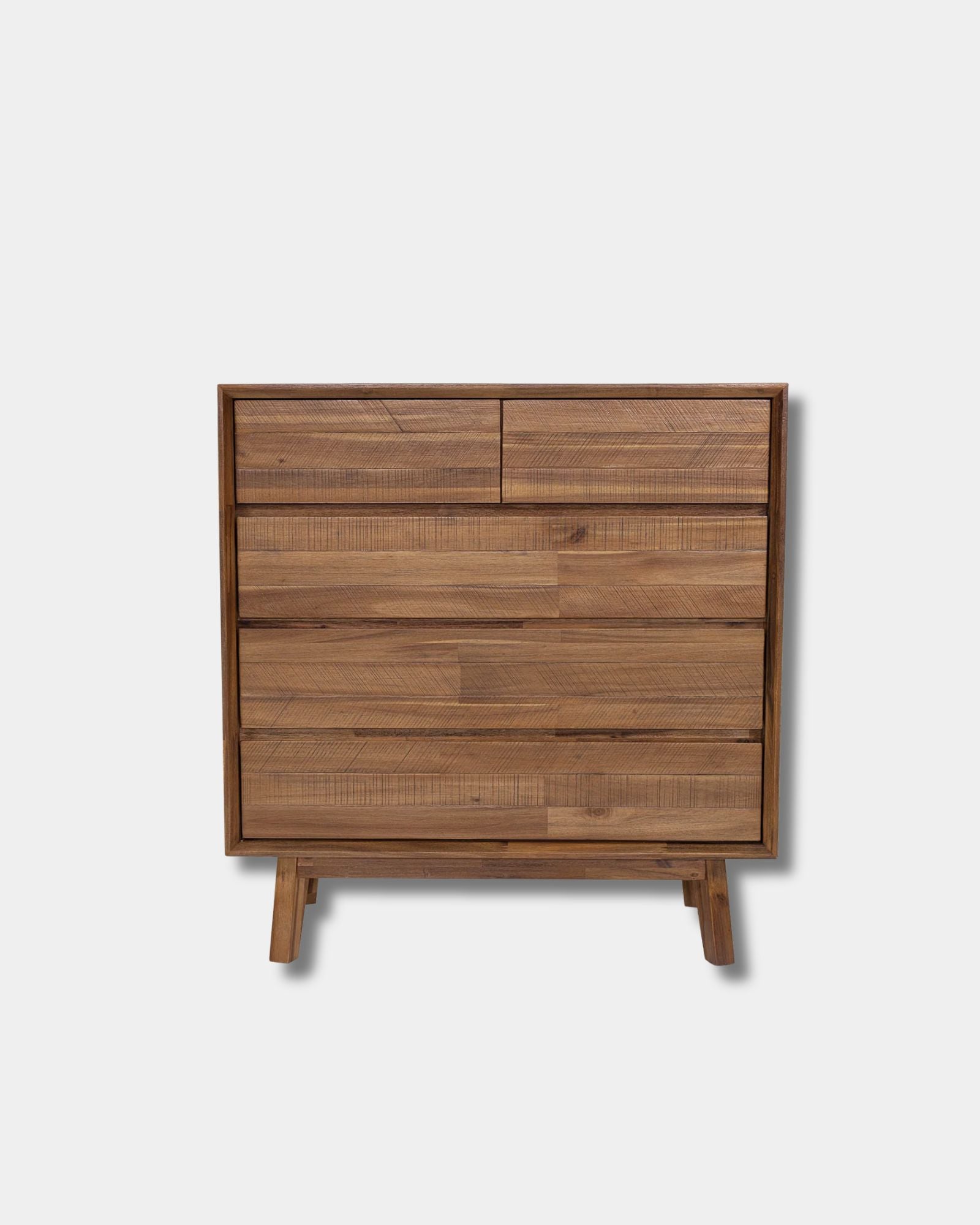 GIA 5-DRAWER CHEST - WARM PECAN