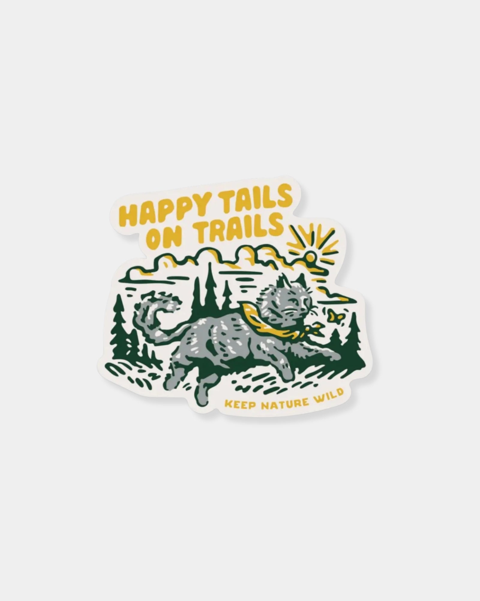 CAT HAPPY TAILS - STICKER