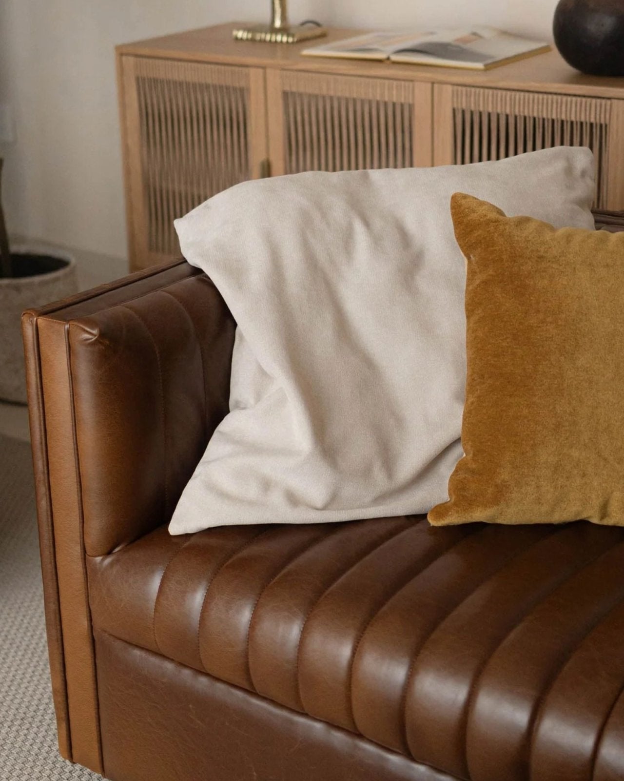 CHANNEL SOFA - CAMEL BROWN | Stonewaters
