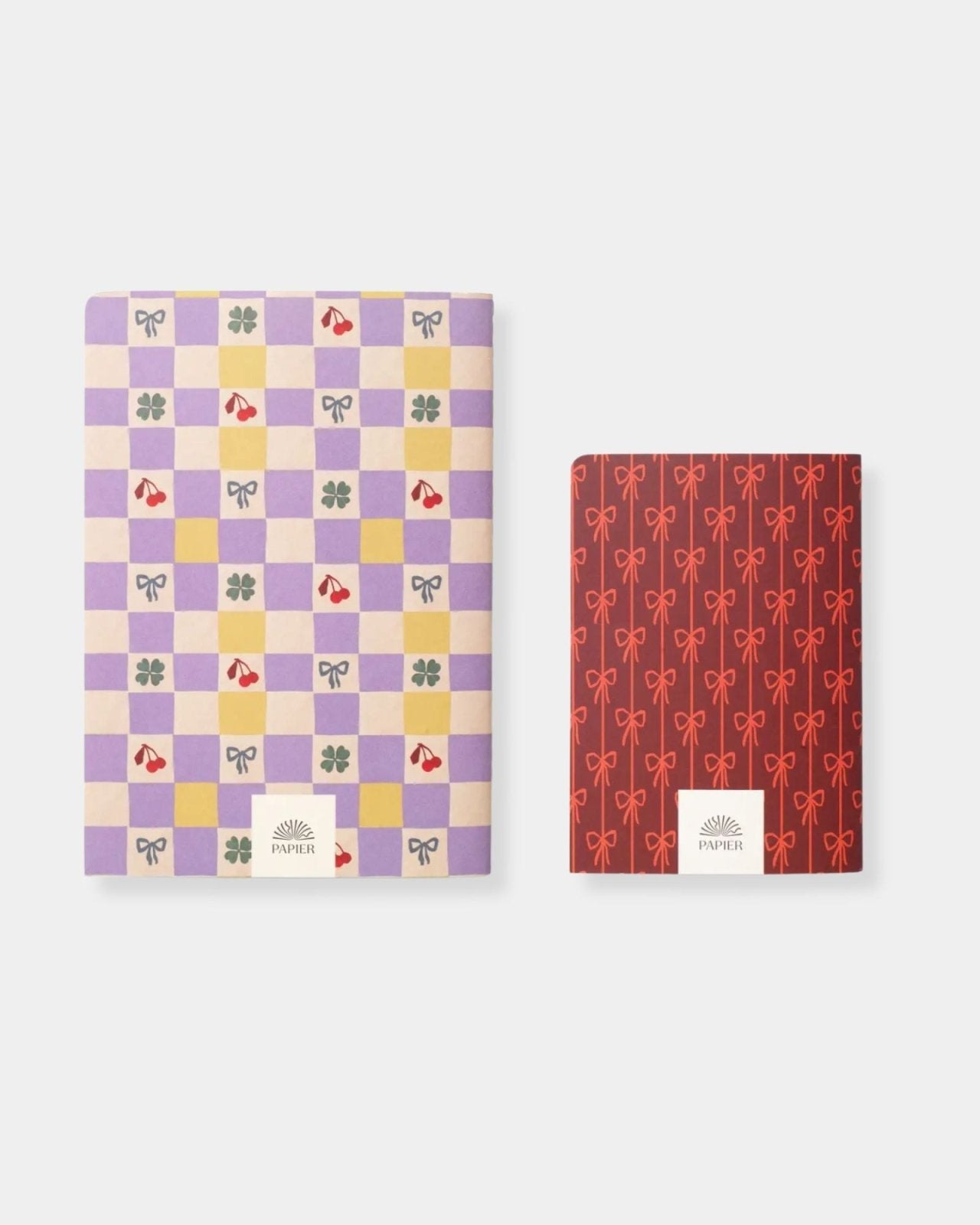 CHECKERBOARD & BOWS NOTEBOOK - SET OF 2 | Stonewaters