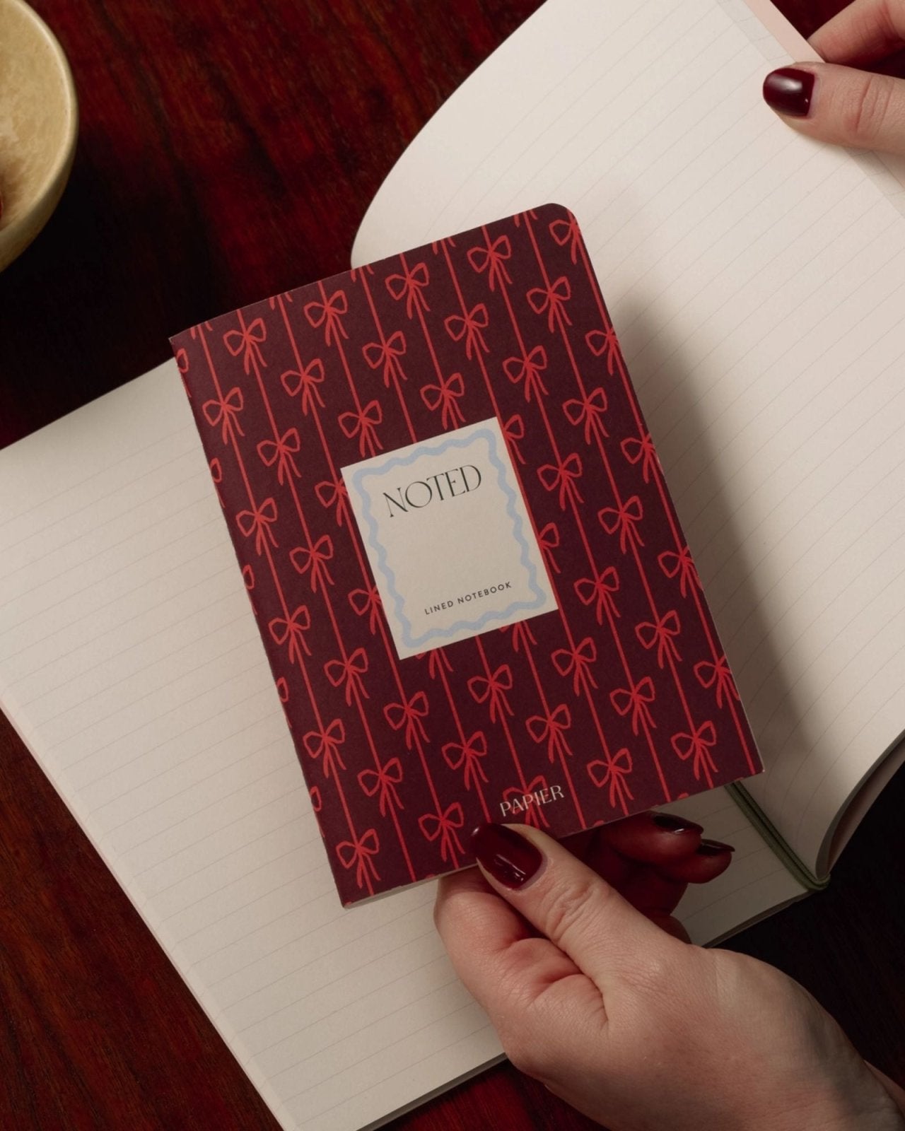 CHECKERBOARD & BOWS NOTEBOOK - SET OF 2 | Stonewaters