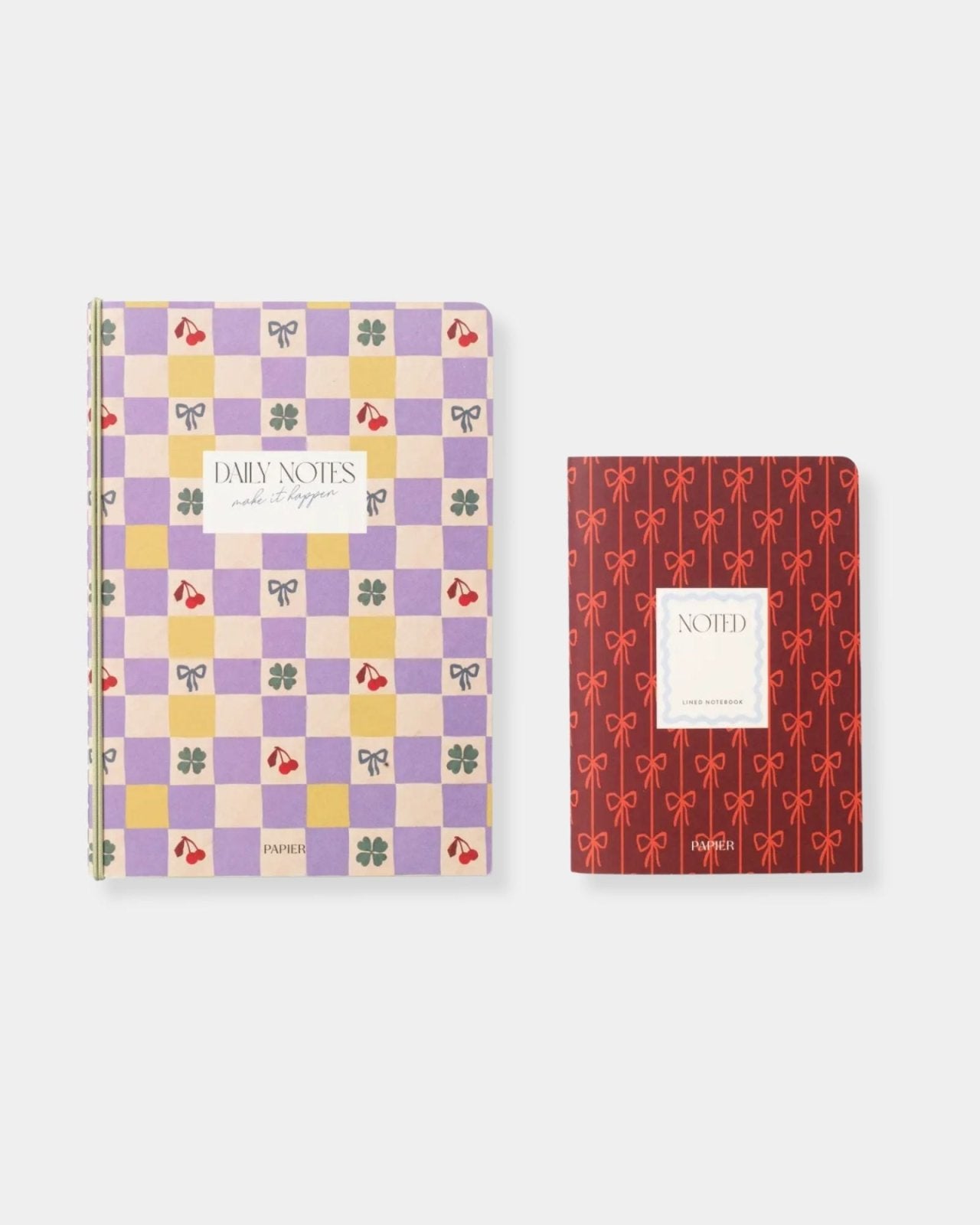 CHECKERBOARD & BOWS NOTEBOOK - SET OF 2 | Stonewaters