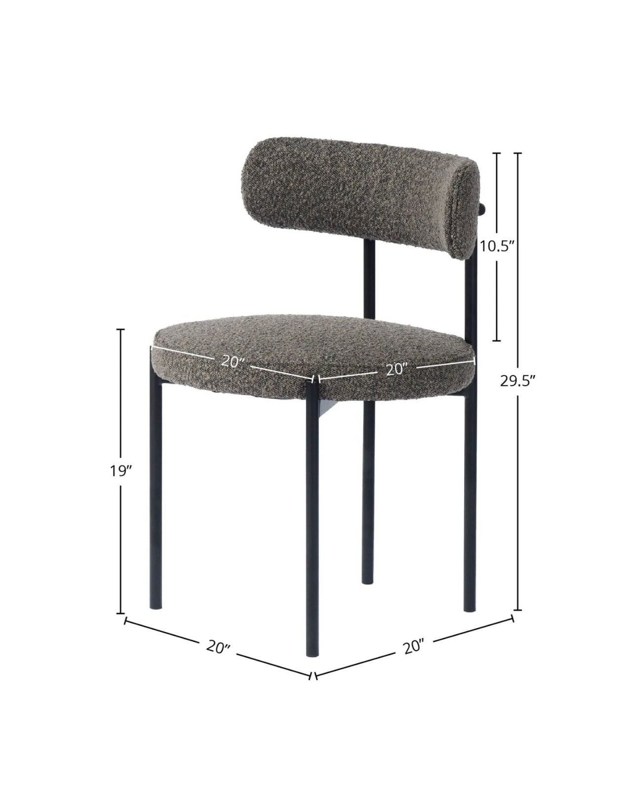 CLEO CHAIR - BROWN BOUCLE | Stonewaters