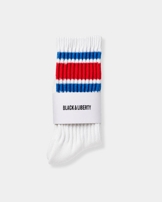 COLLEGE STRIPE SOCKS - RED | Stonewaters