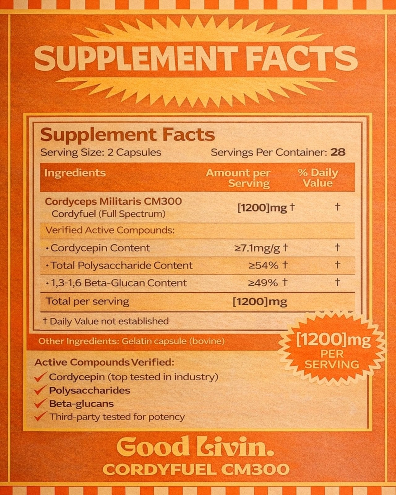 CORDYCEPS - STAMINA ENERGY & DRIVE | Stonewaters