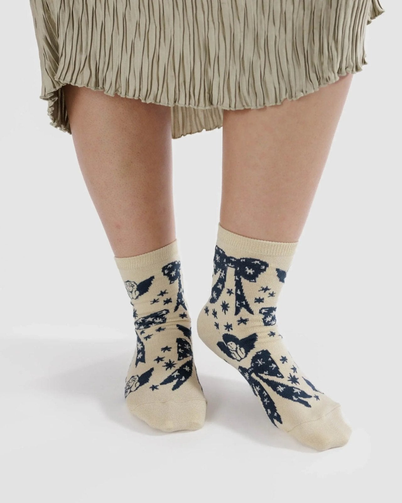 CREW SOCK - CHERUB BOWS | Stonewaters