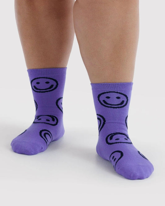CREW SOCK - LAVENDER HAPPY | Stonewaters