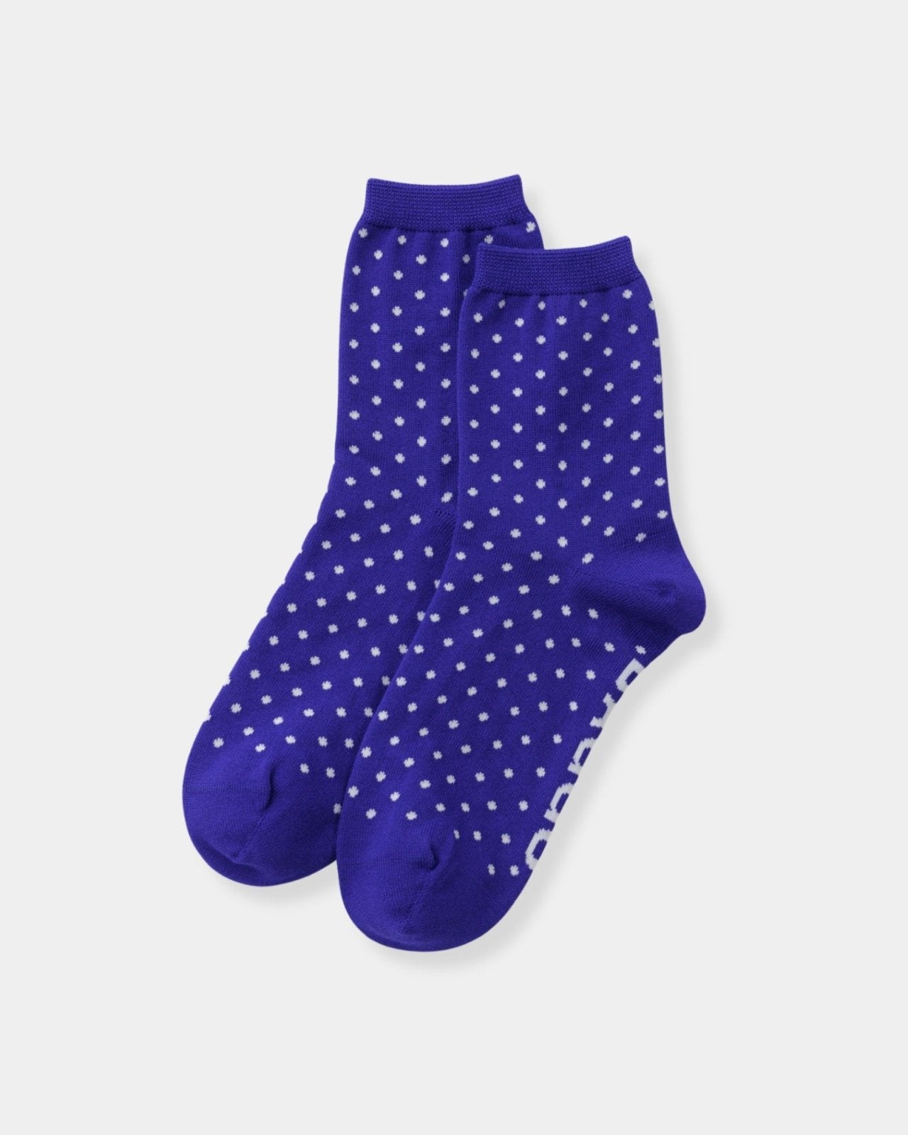 CREW SOCK - MICRO BLUE AND WHITE POLKA DOT | Stonewaters