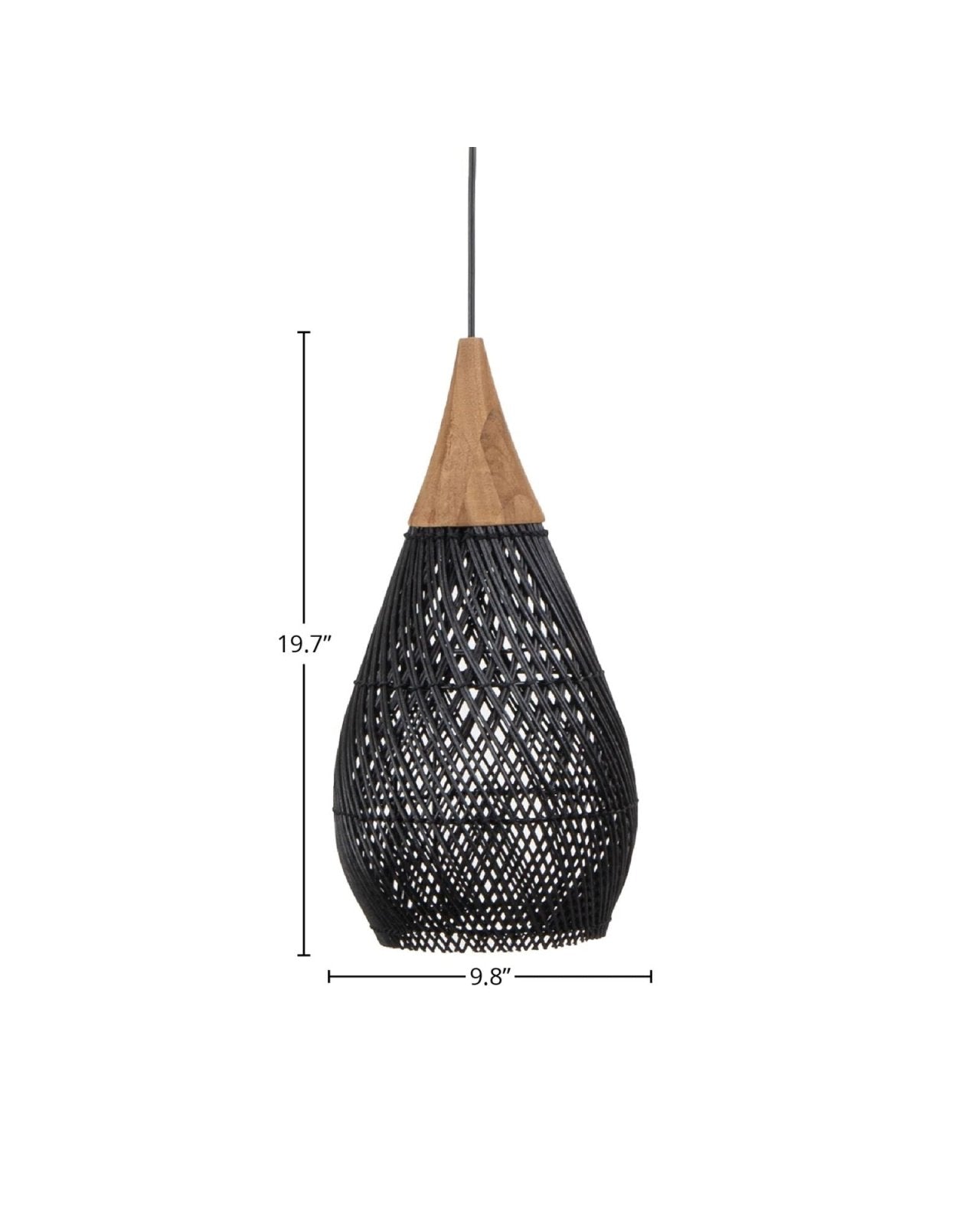 D-BODHI HORN PENDANT BLACK | Stonewaters