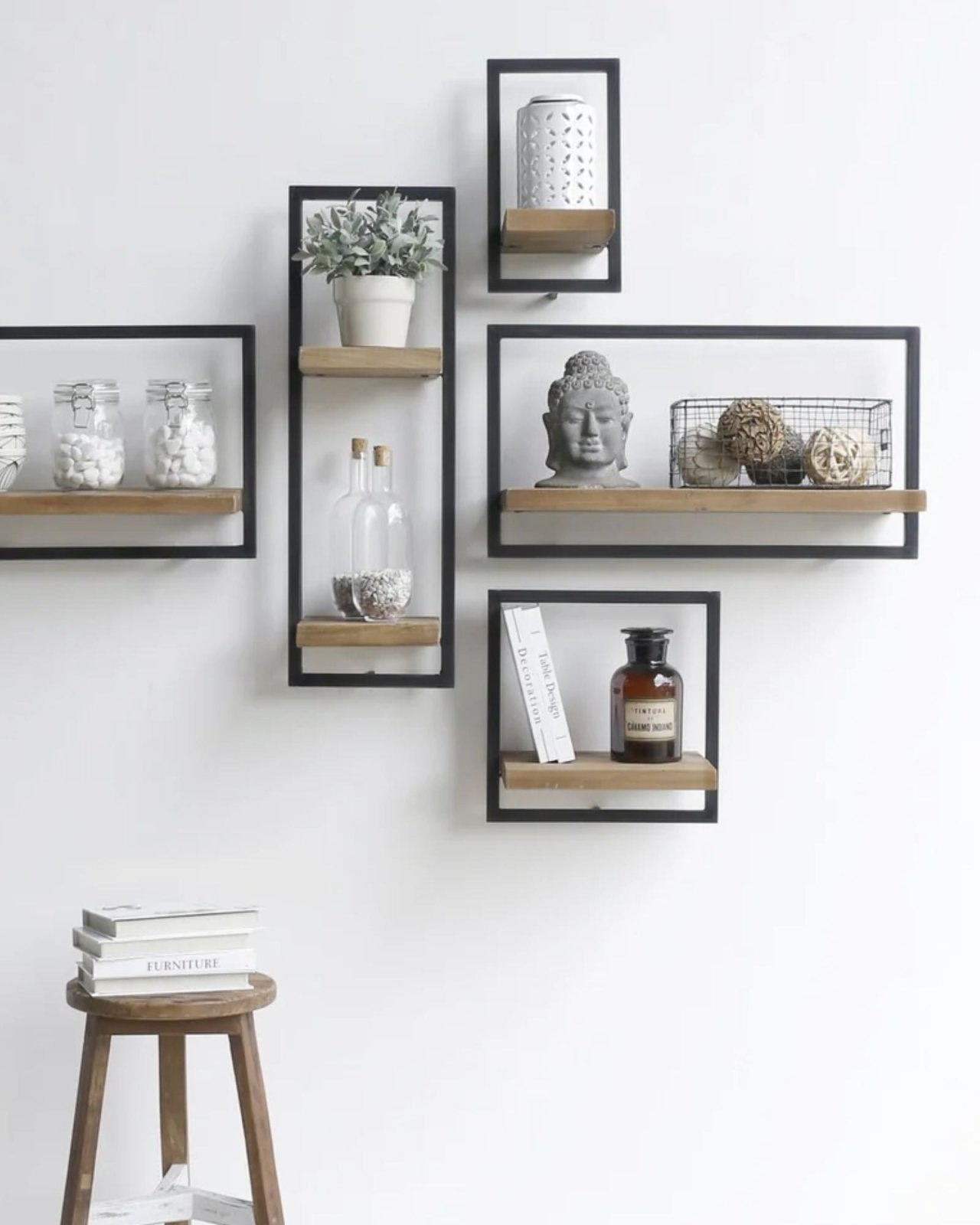 D-BODHI METAL FRAME BOX SHELF - TYPE D | Stonewaters