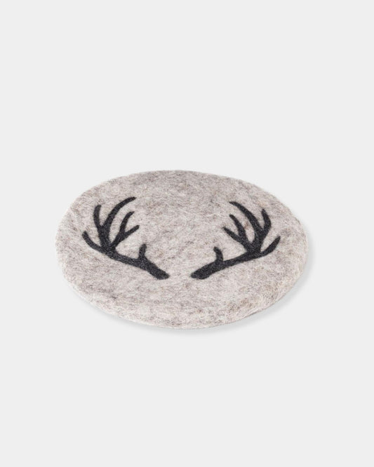 OATMEAL STAG HORN TRIVET