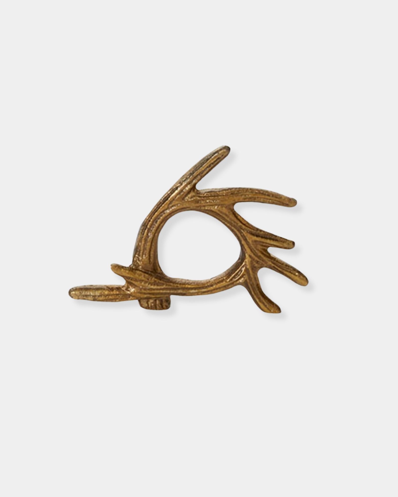 ELK NAPKIN RING - ANTIQUE GOLD