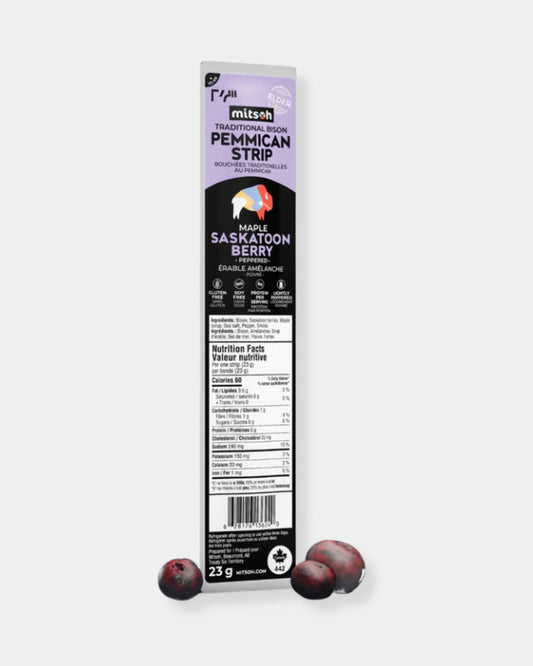 BISON PEPPERED PEMMICAN - MAPLE SASKATOON BERRY