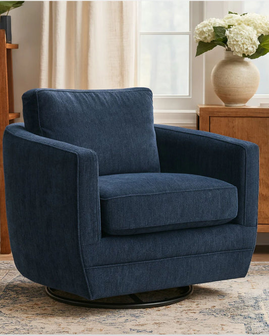 BALTIMO SWIVEL-GLIDE CHAIR - PEACOCK BLUE