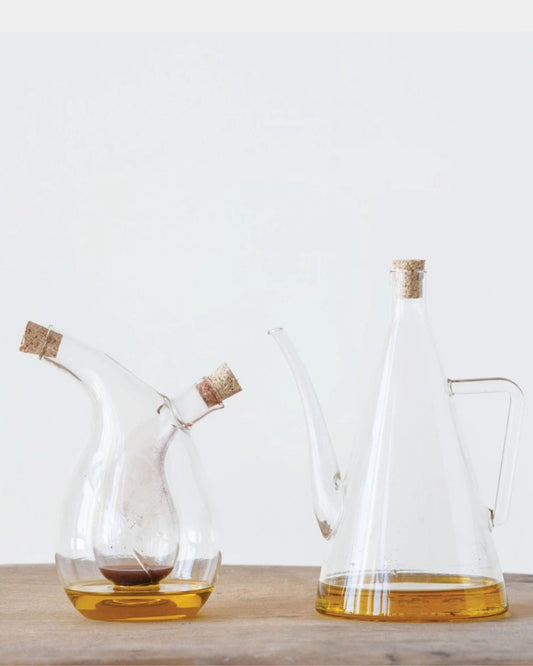 OIL & VINEGAR CRUET WITH CORK