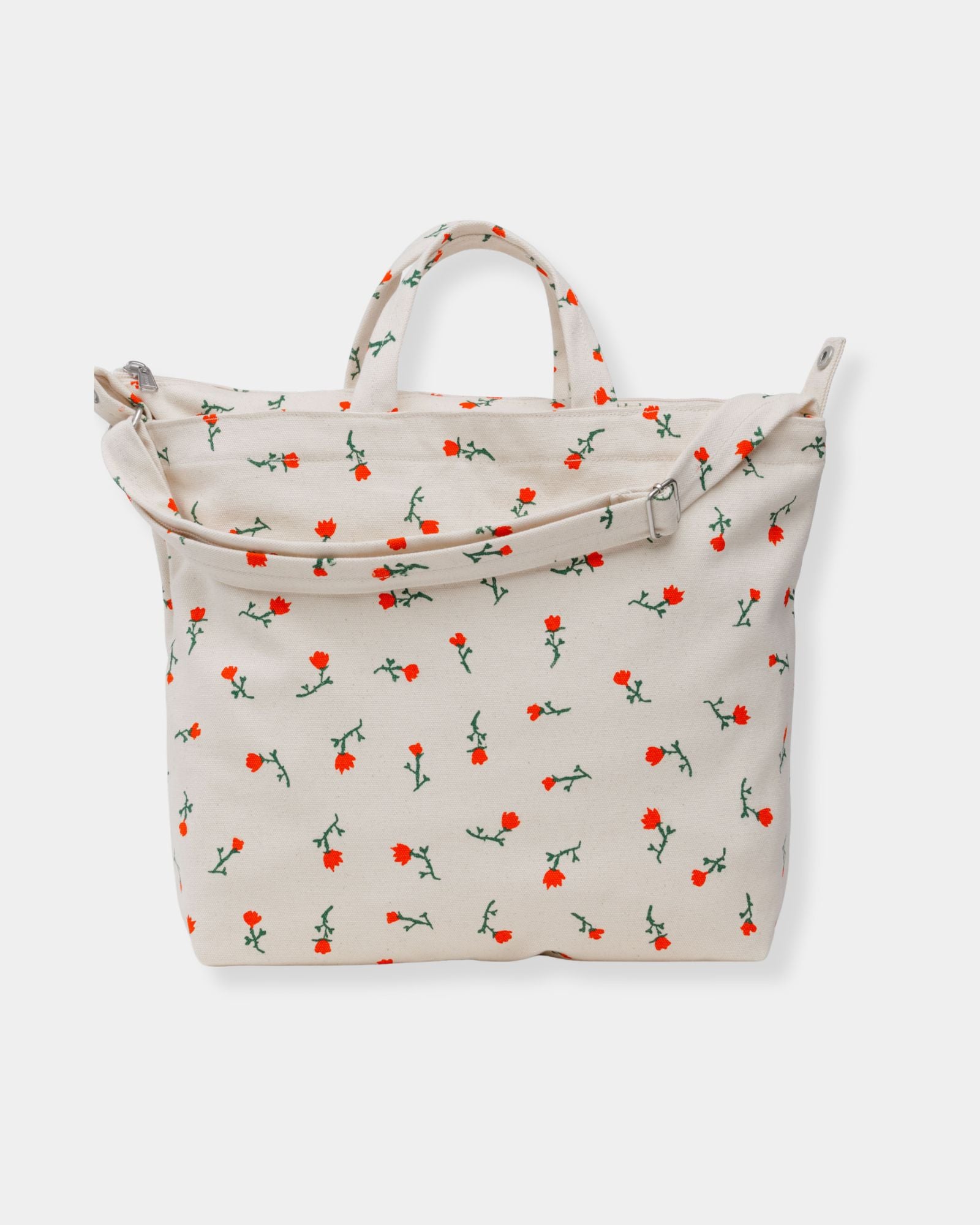 HORIZONTAL ZIP DUCK BAG - PAINTED WILDFLOWER