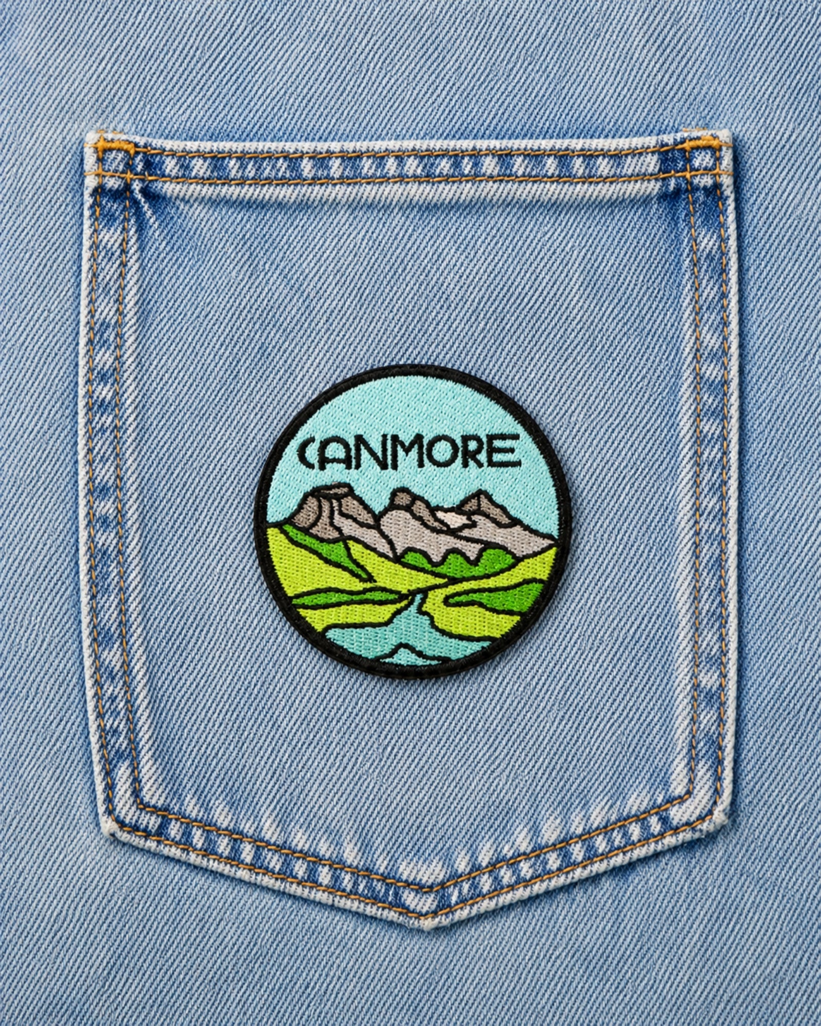 BLUE CANMORE - IRON ON PATCH