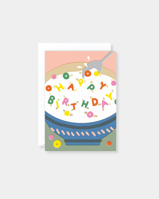 HAPPY BIRTHDAY CEREAL - CARD