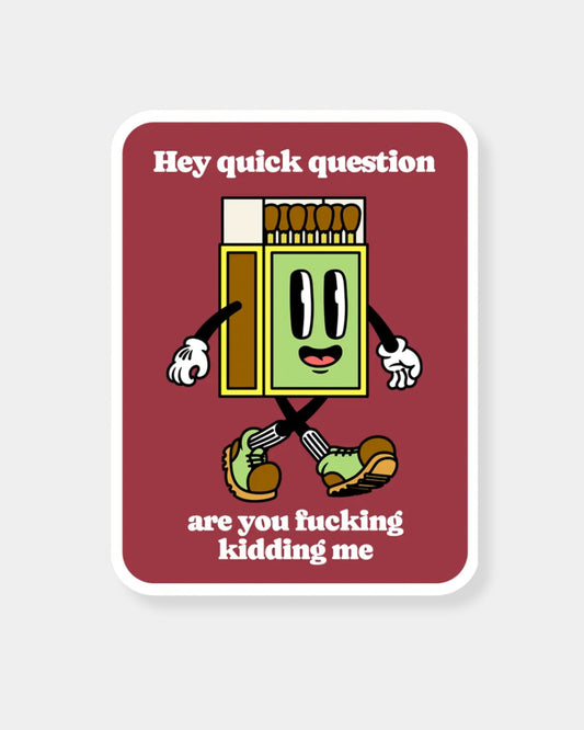ARE YOU KIDDING ME - STICKER