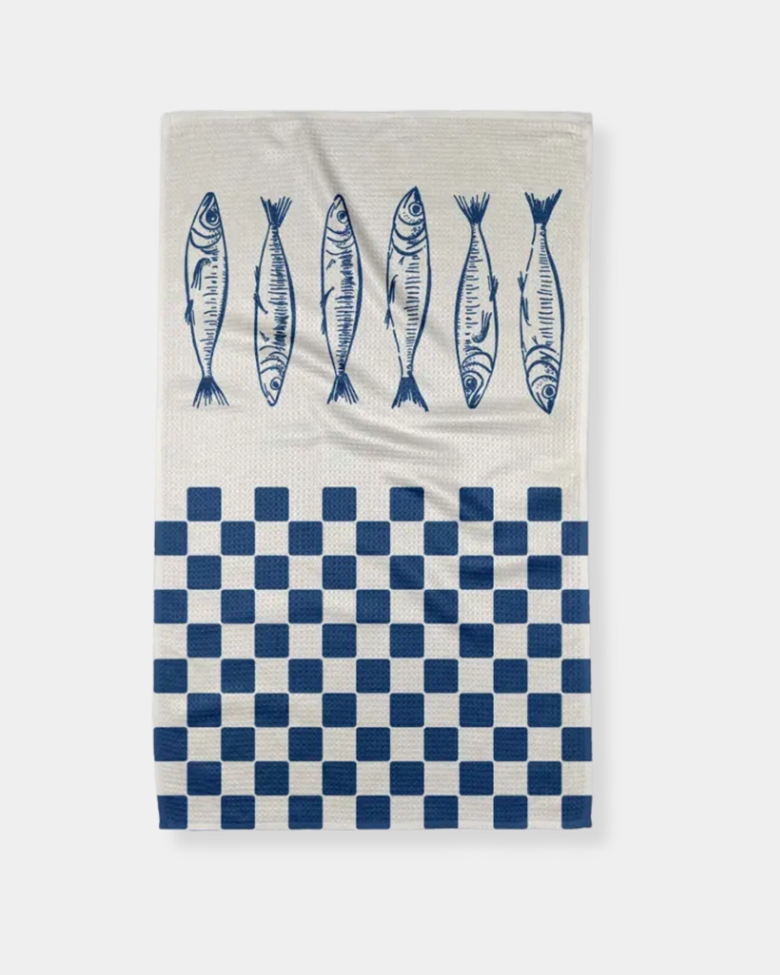 SARDINE CHECK BLUE - TEA TOWEL
