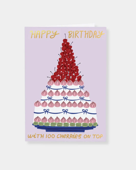 100 CHERRIES HAPPY BIRTHDAY - CARD