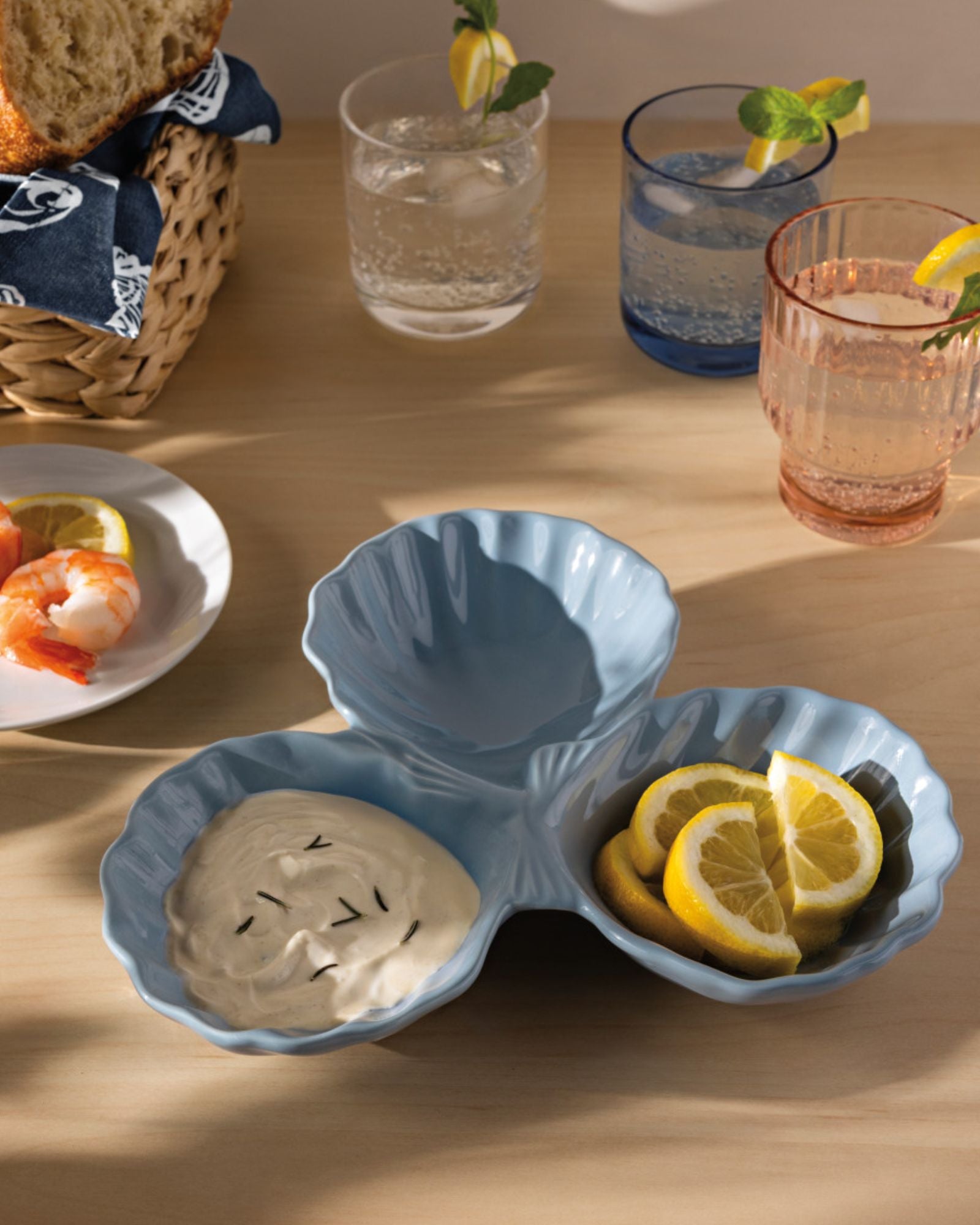 SEASHELL DIVIDED DISH