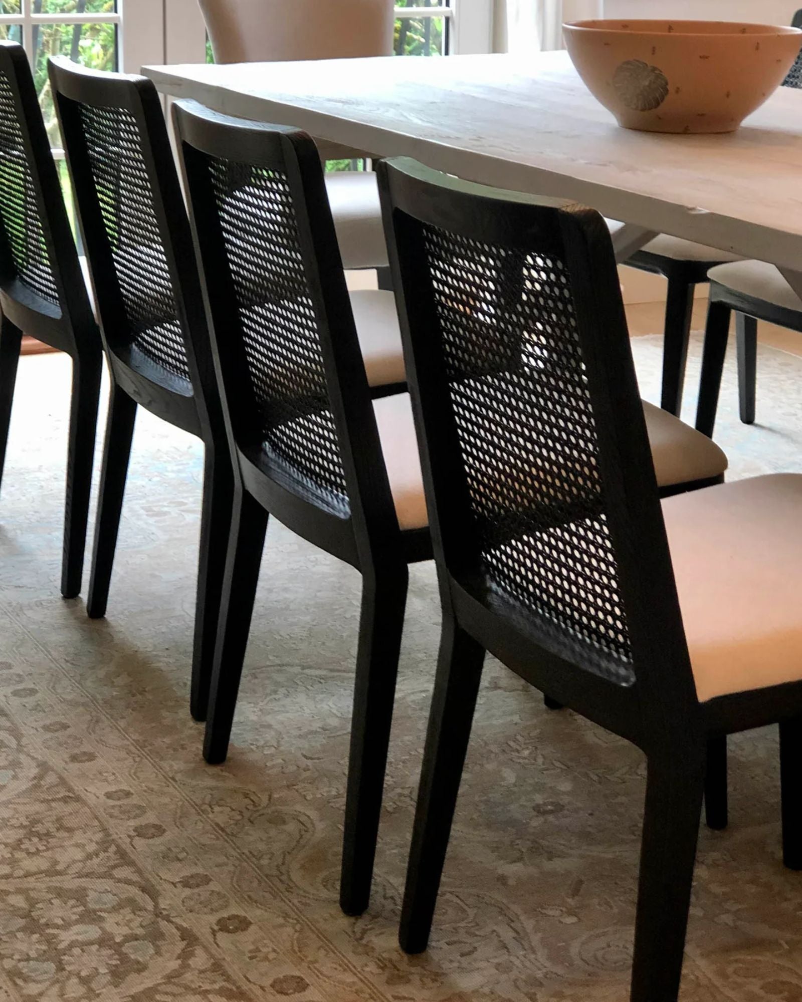 CANE CHAIR - OYSTER BLACK