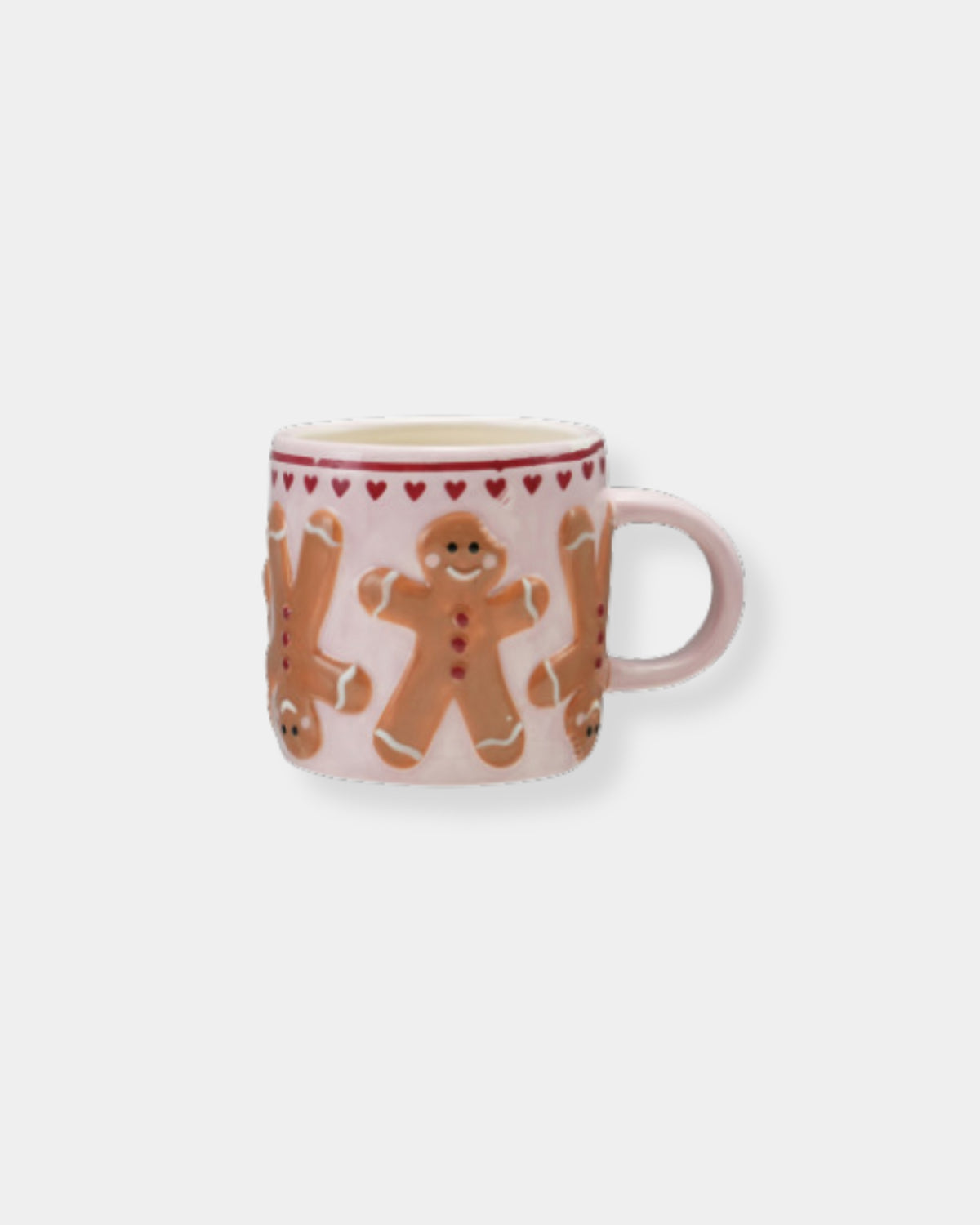 STONEWARE MUG - PINK GINGERBREAD