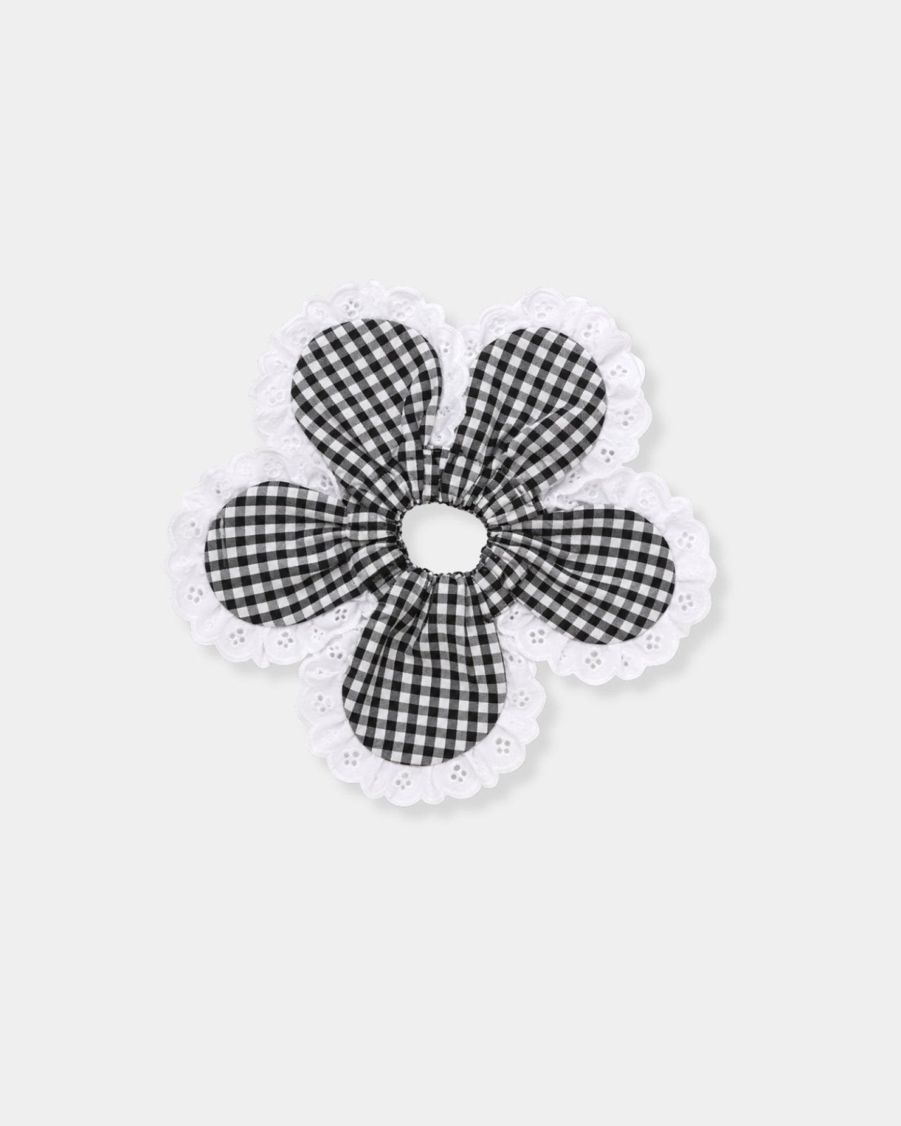 DAISY SCRUNCHIE - BLACK GINGHAM | Stonewaters