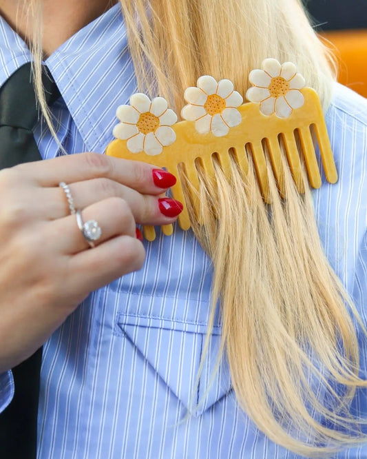 DAISY - WIDE TOOTH HAIR COMB | Stonewaters