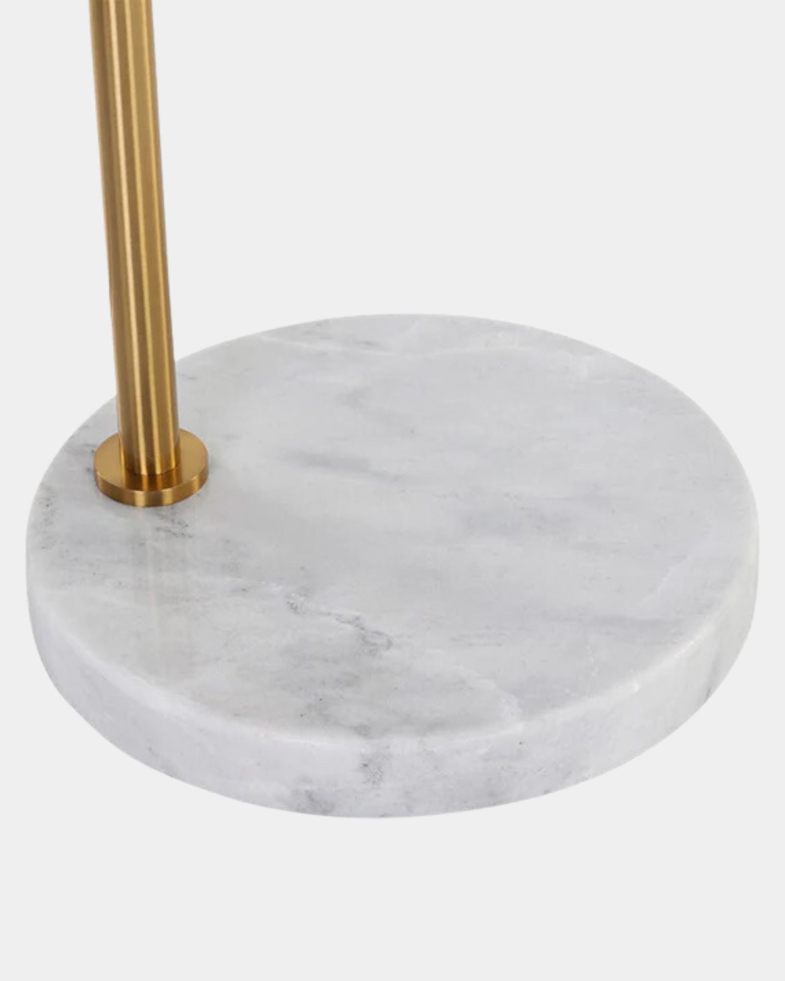 VERN FLOOR LAMP - WHITE AND BRASS