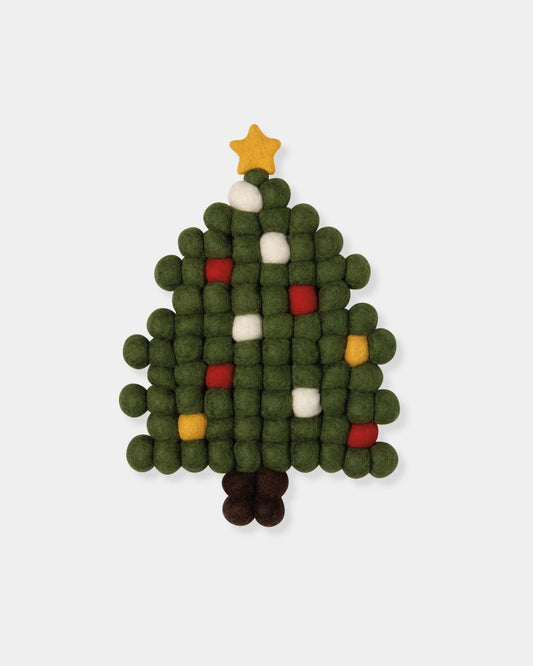 CHRISTMAS TREE FELT TRIVET