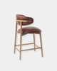 MILO LEATHER COUNTER STOOL - TOBACCO