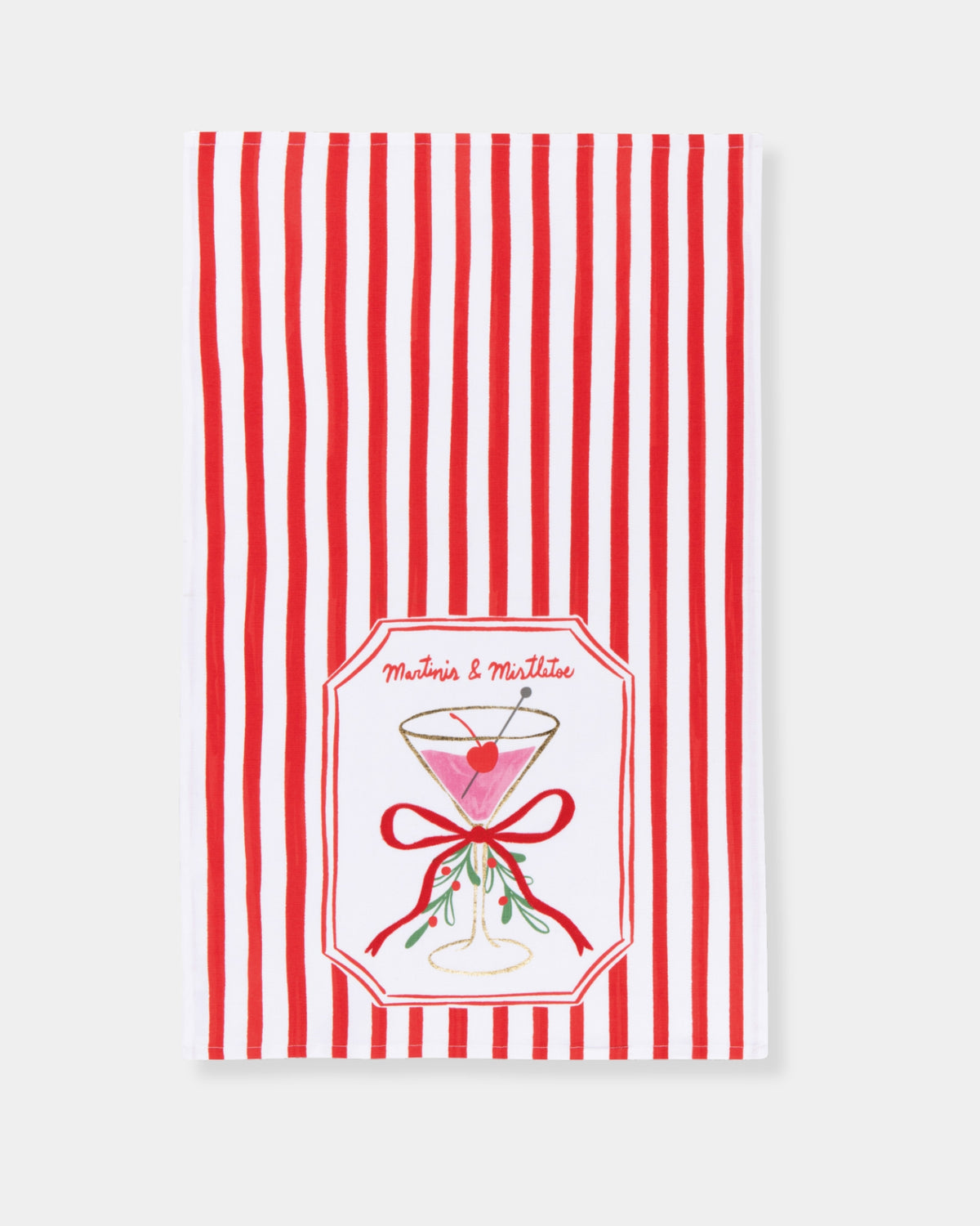MISTLETOE & MARTINIS DISH TOWEL