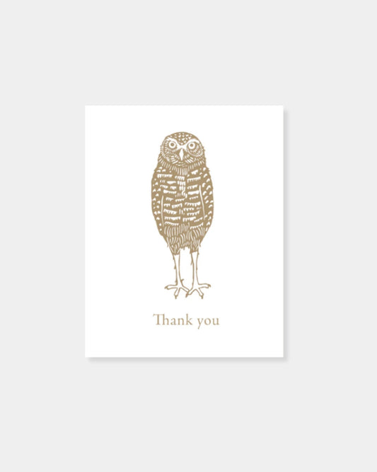 BURROWING OWL THANKS - CARD